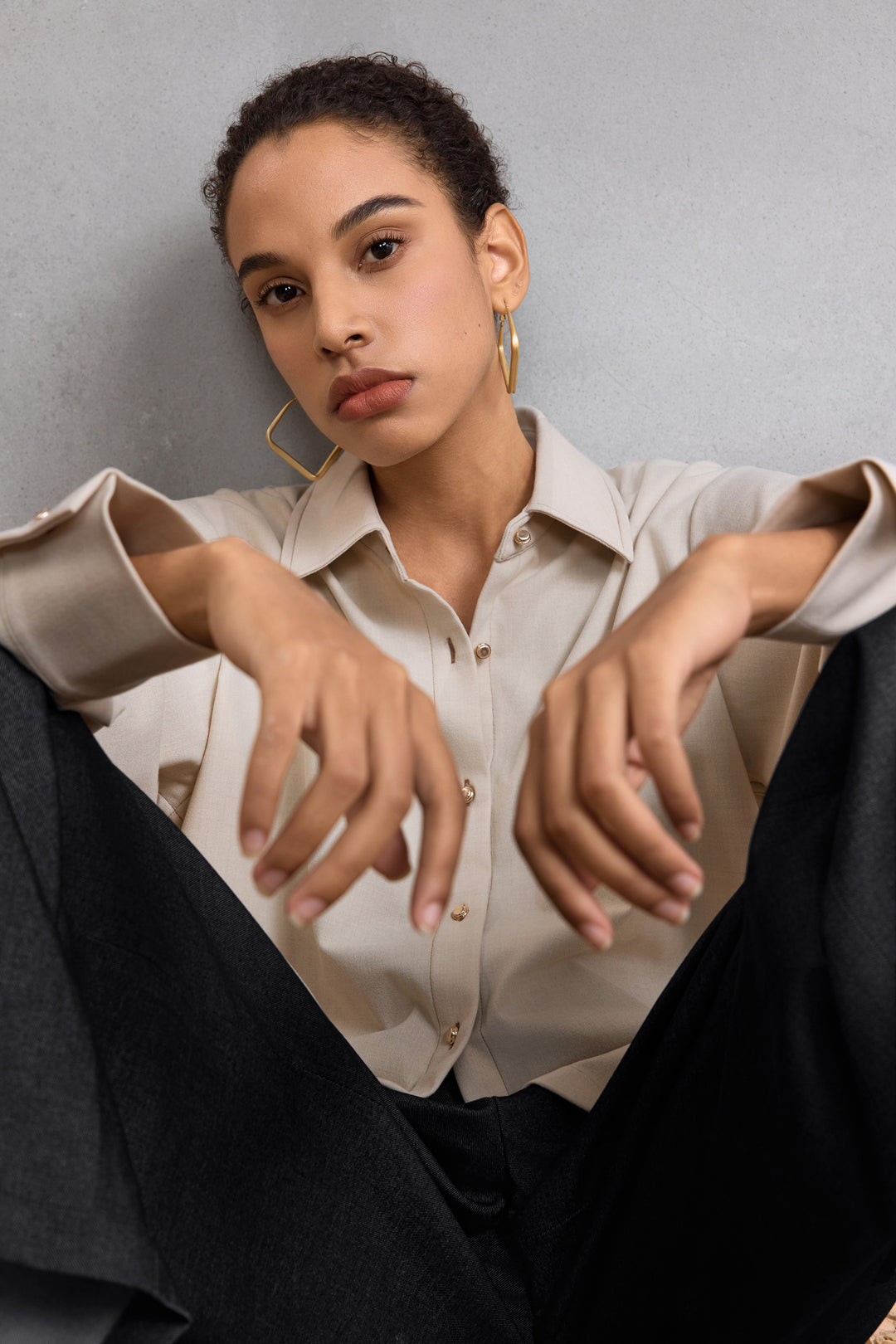 Brushed 翻領休閒恤衫