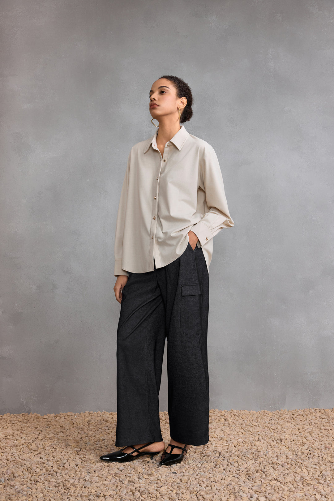 Brushed 翻領休閒恤衫