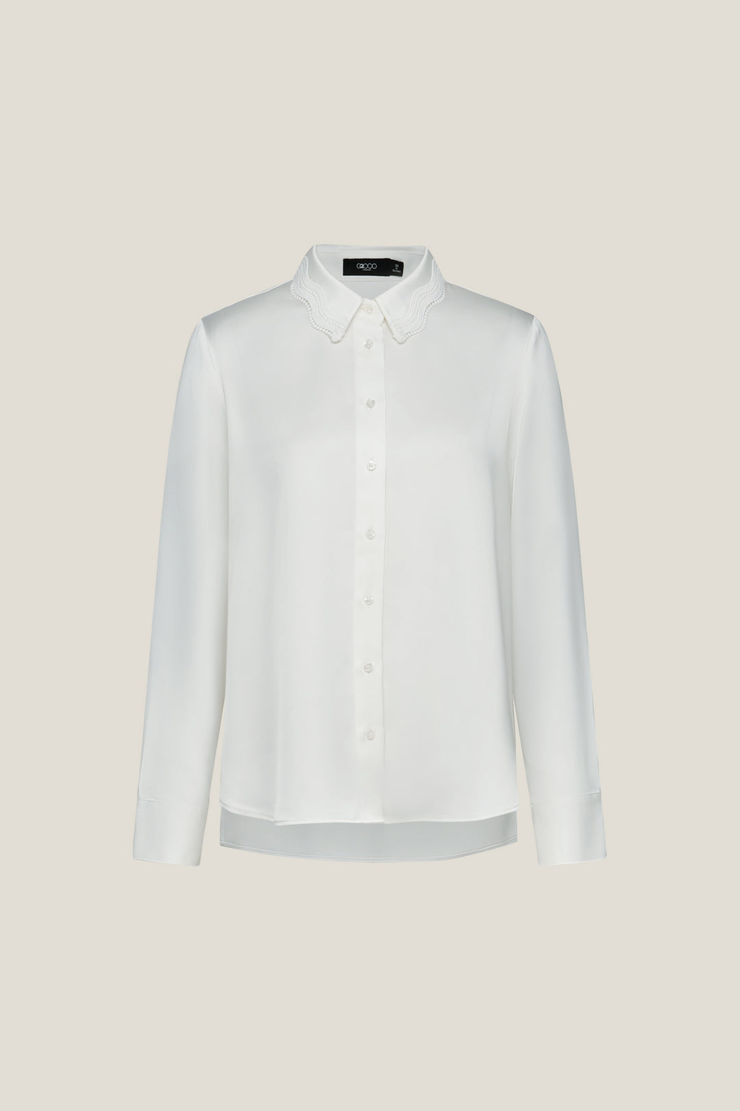 G2000 WOMAN-satin-lapel-collar-long-sleeve-blouse-58241051-White