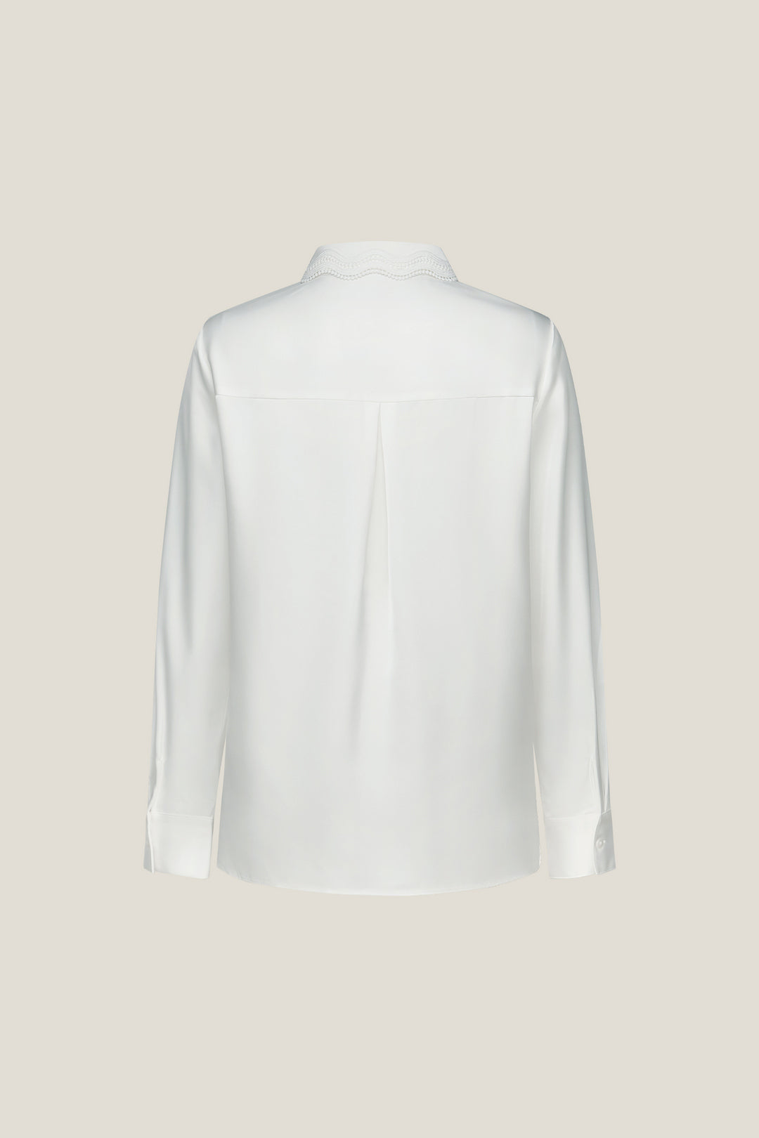 Satin Lapel Collar Blouse
