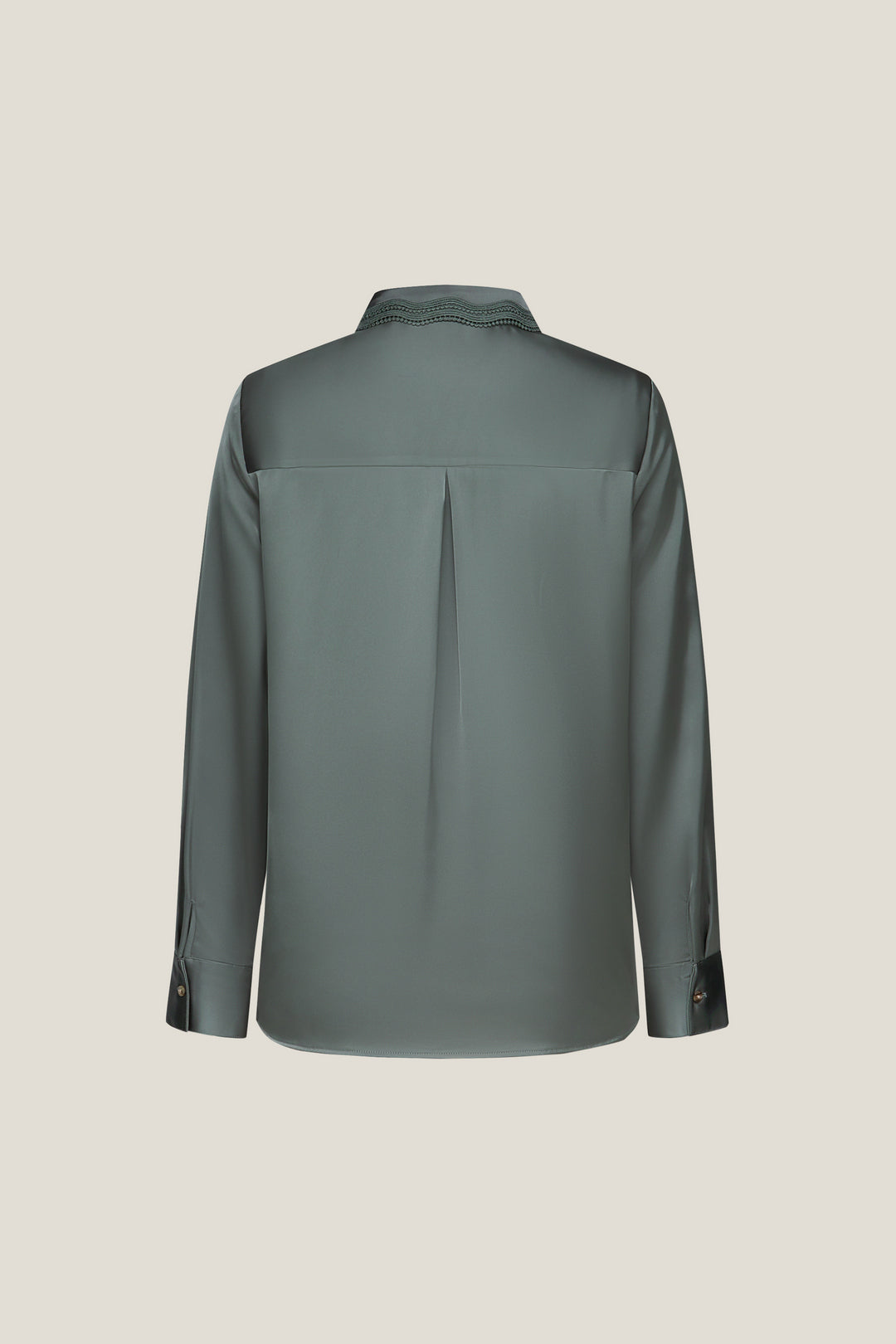 Satin Lapel Collar Blouse