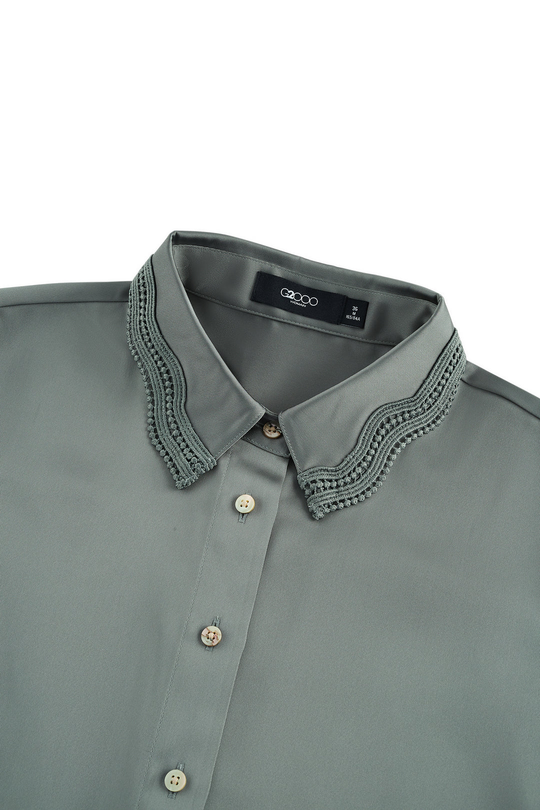 Satin Lapel Collar Blouse