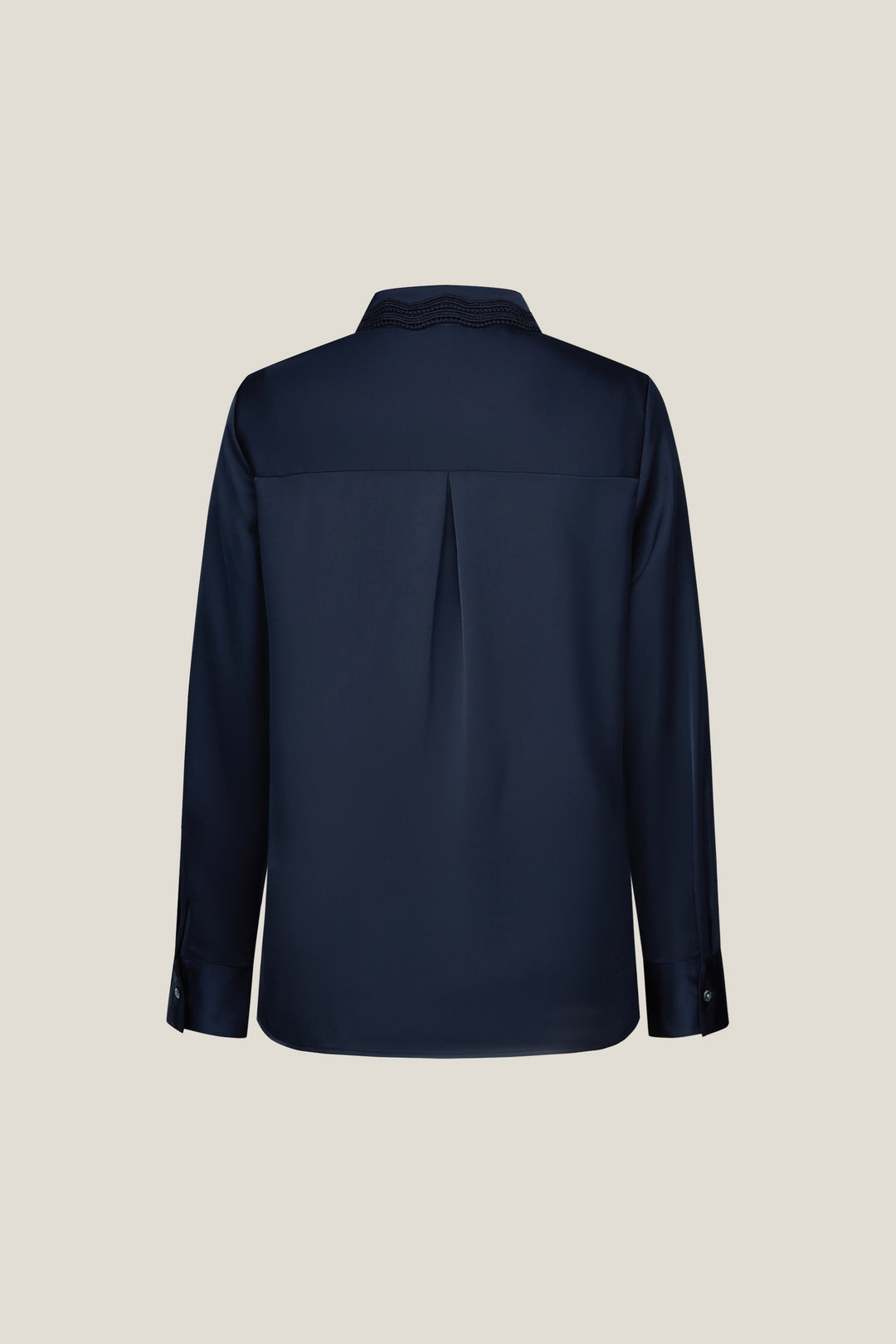 Satin Lapel Collar Blouse