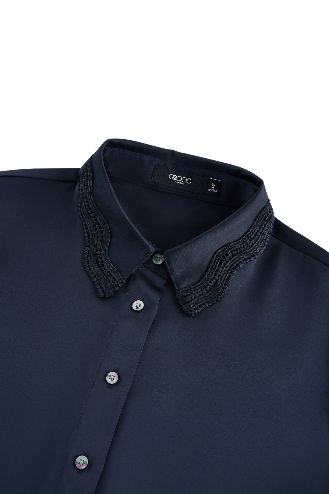 Satin Lapel Collar Blouse