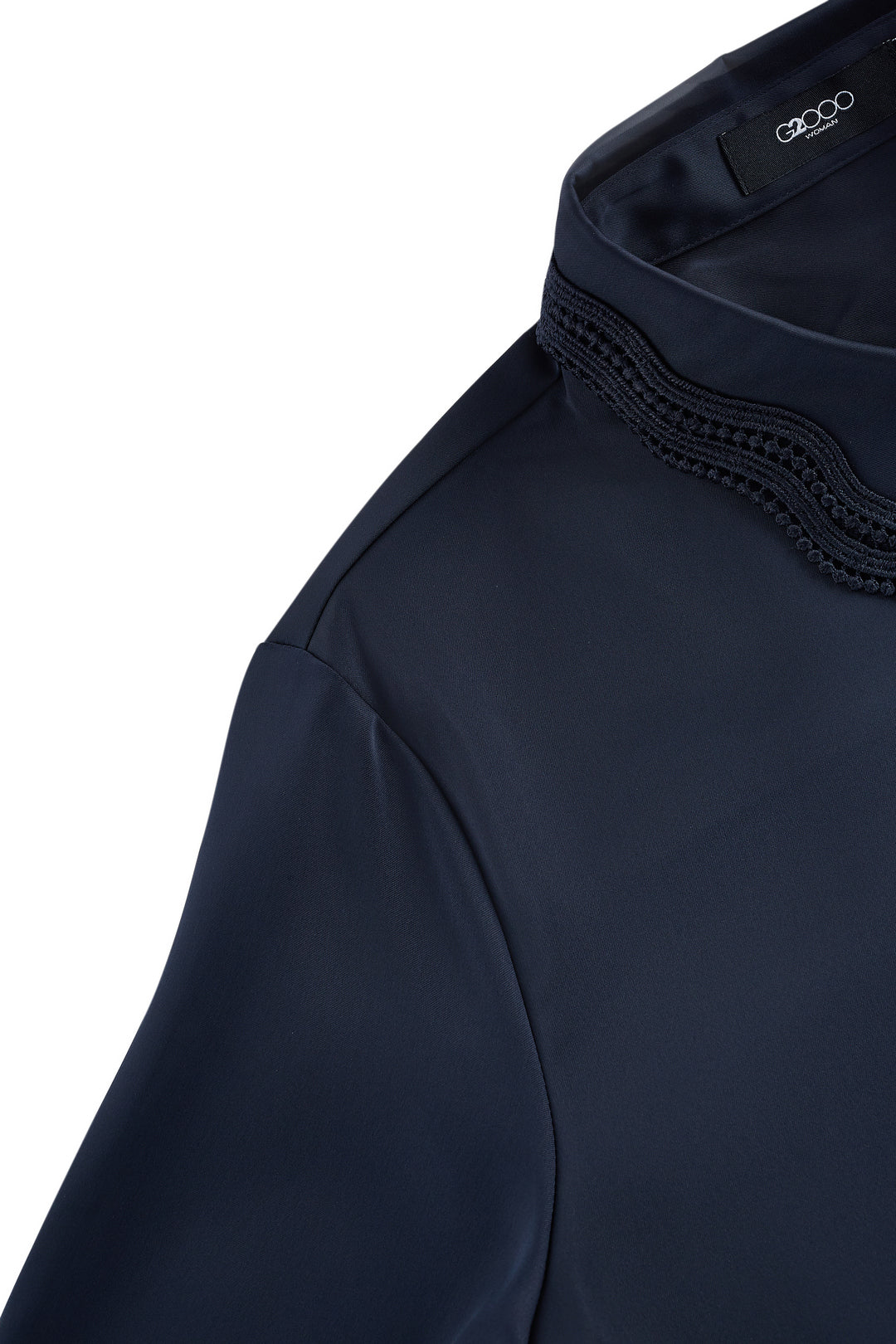 Satin Lapel Collar Blouse