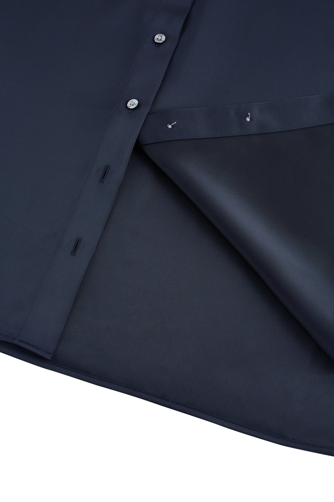 Satin Lapel Collar Blouse