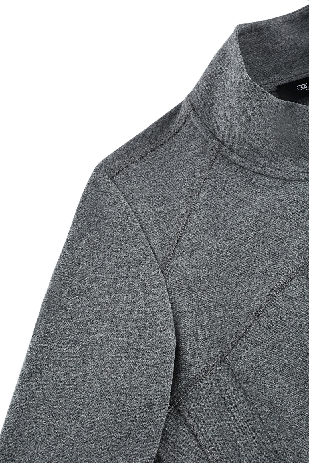 企領長袖切駁衫