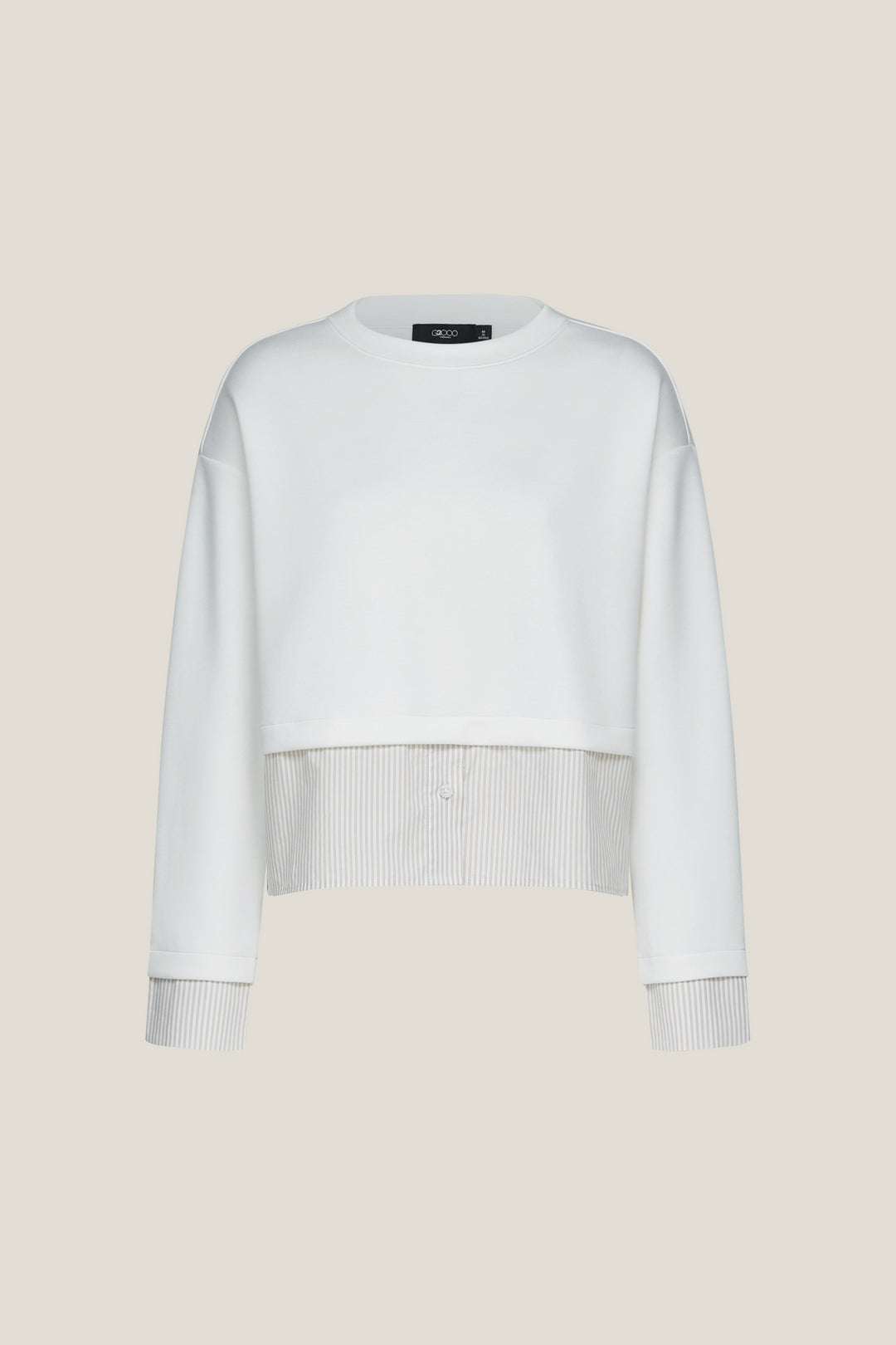 G2000 WOMAN-round-neck-long-sleeve-cut-and-sew-top-58246745-White