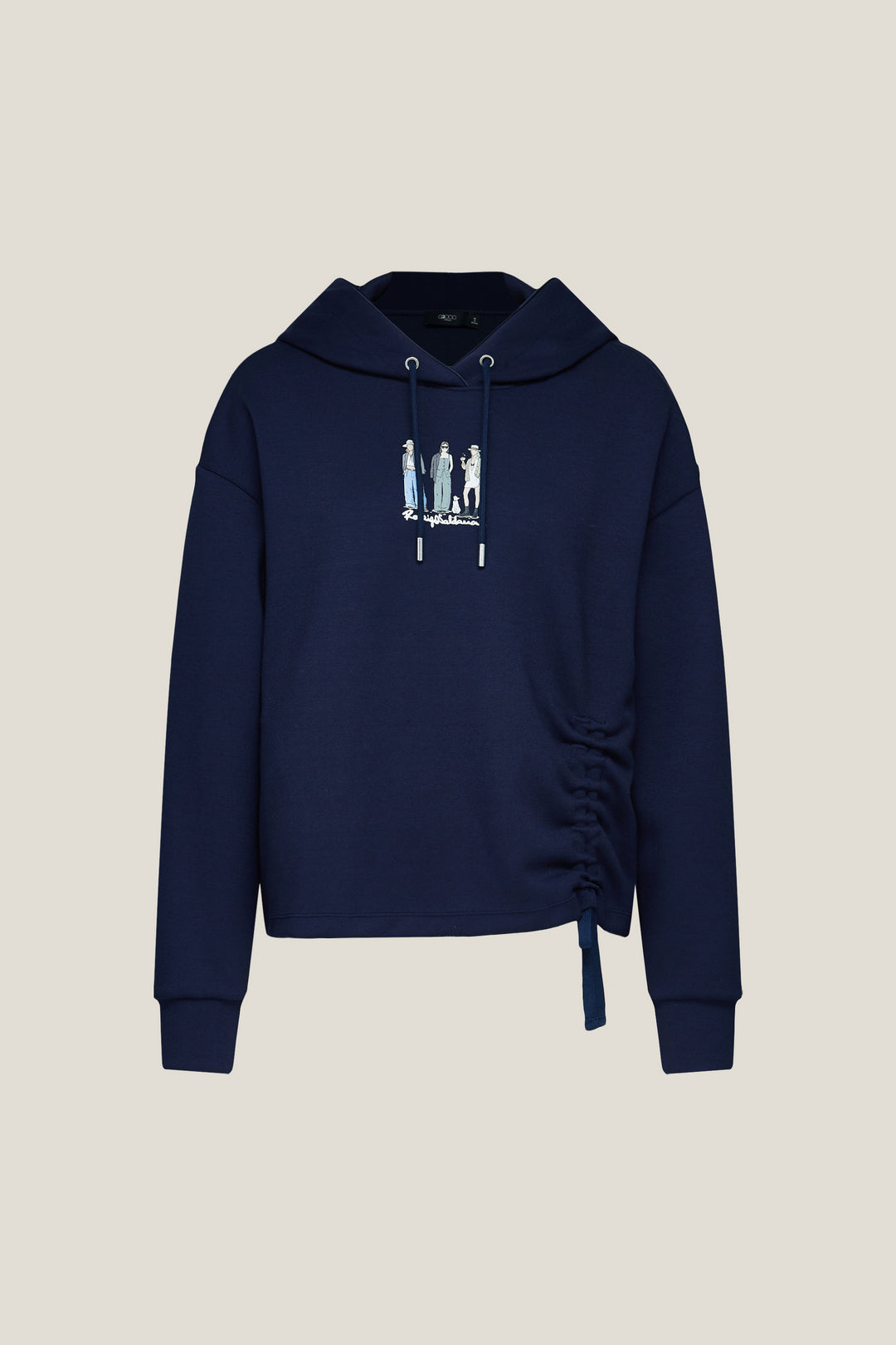 G2000 WOMAN-hooded-long-sleeve-cut-and-sew-top-58246755-Blue