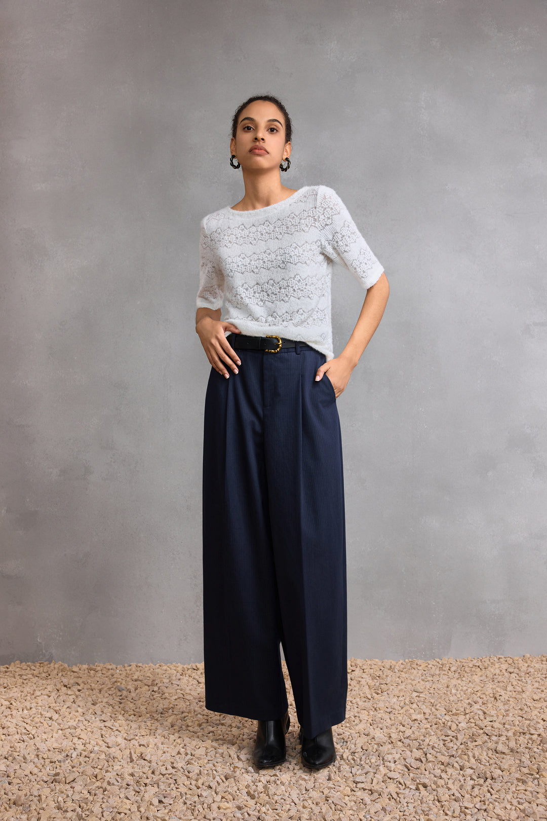 G2000 WOMAN-denim-casual-pants-with-belt-58263197-Blue