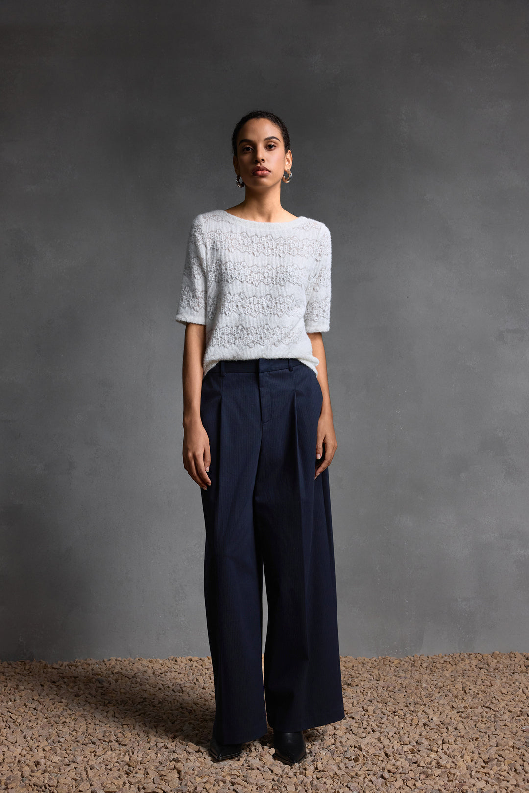 Denim 休閒長褲(配腰帶)