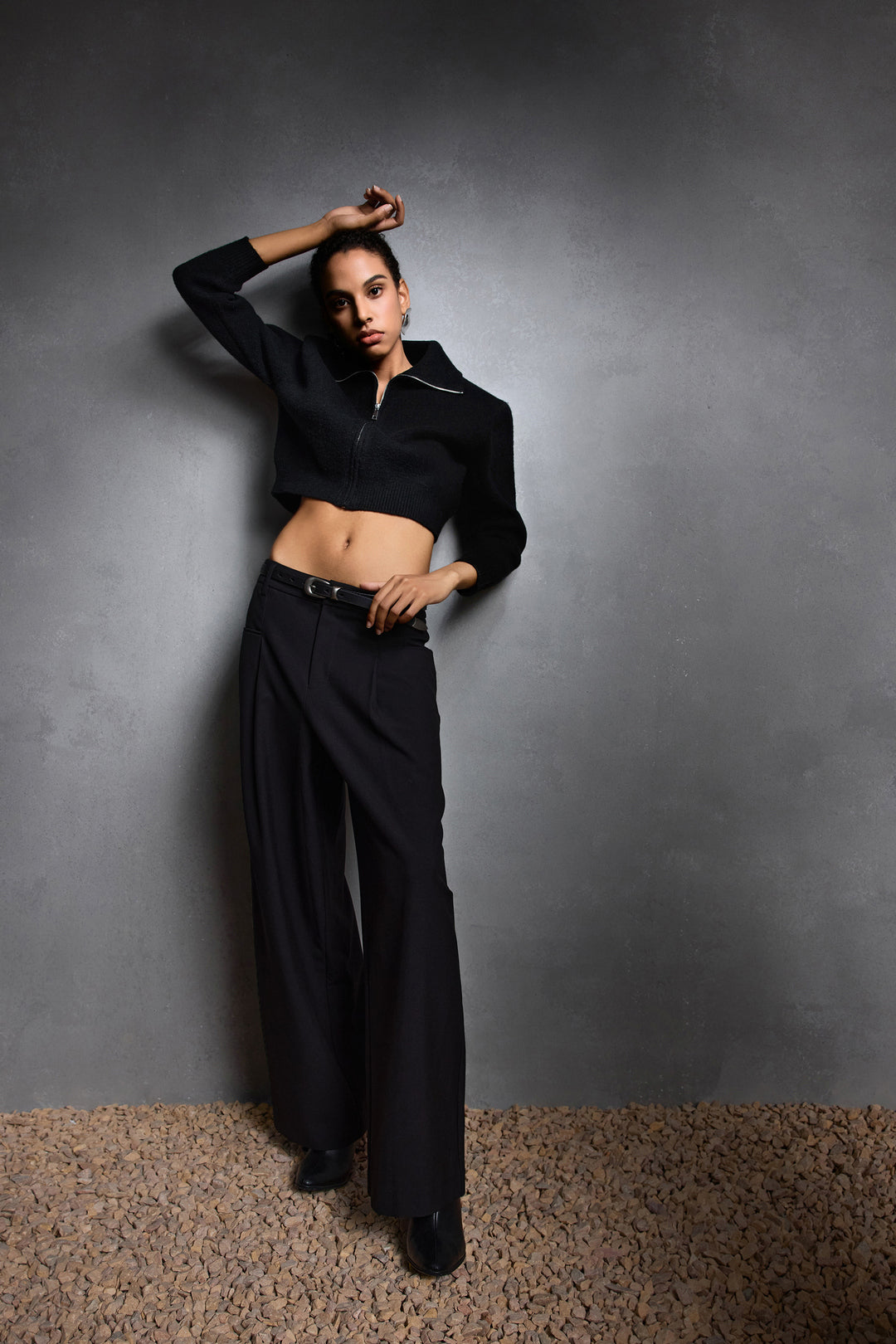 G2000 WOMAN-wide-leg-casual-pants-58266013-Black