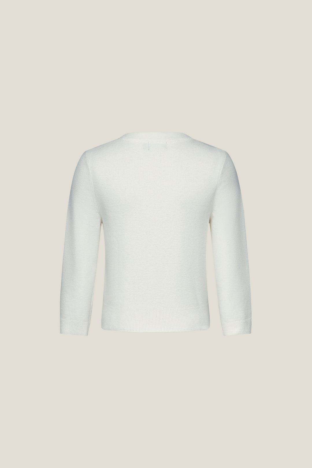 圓領七分袖針織毛衣