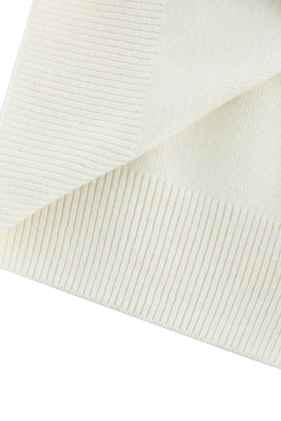 圓領七分袖針織毛衣