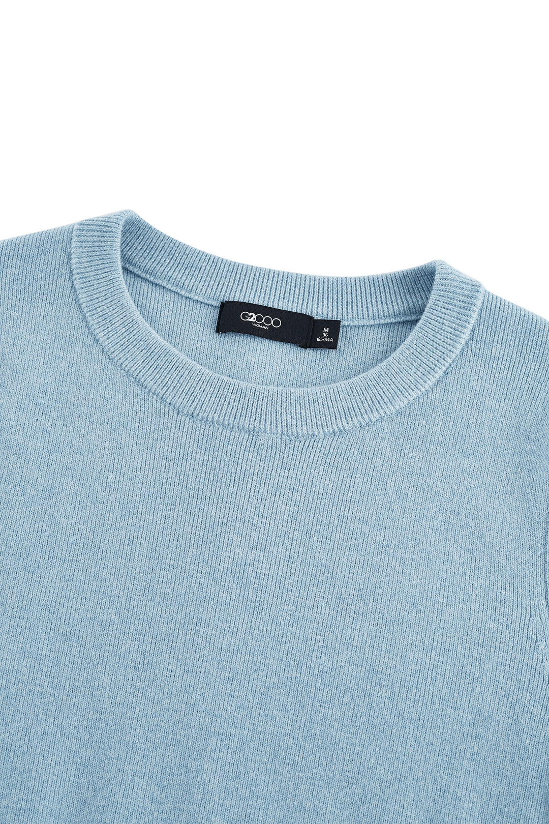 圓領七分袖針織毛衣