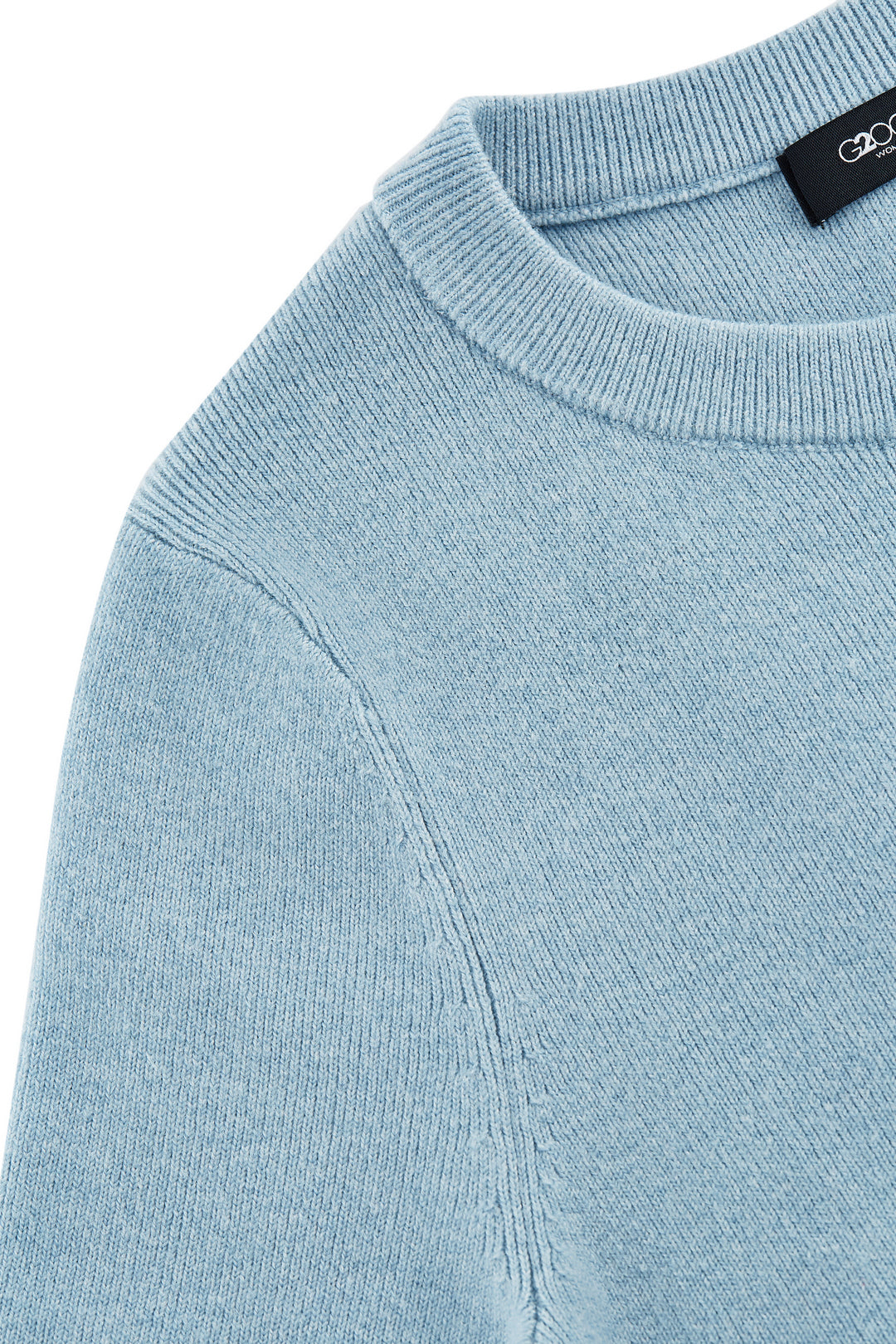 圓領七分袖針織毛衣