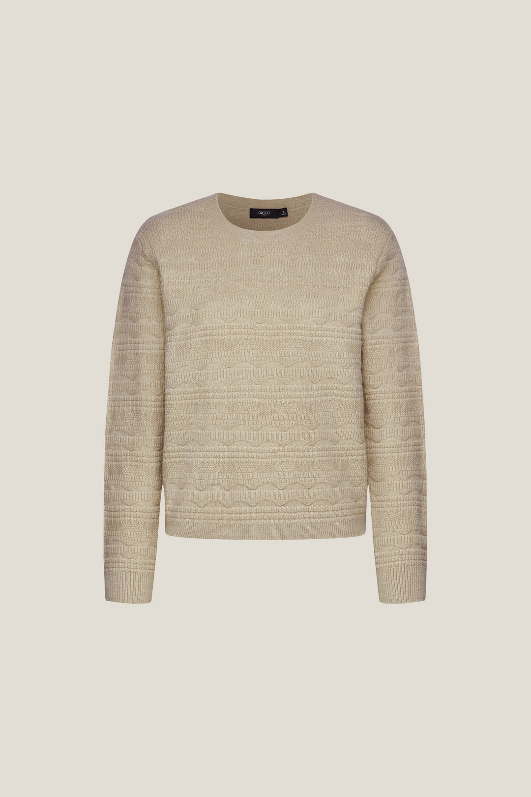 G2000 WOMAN-round-neck-long-sleeve-knit-sweater-58271041-Beige