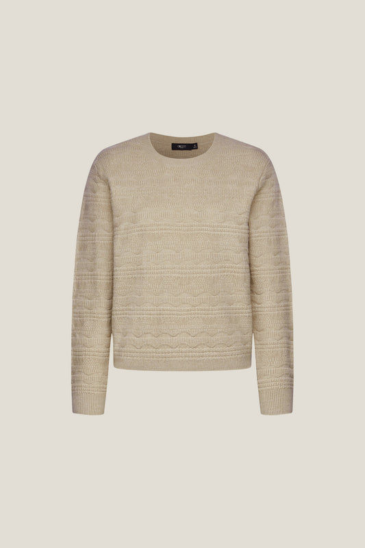 G2000 WOMAN-round-neck-long-sleeve-knit-sweater-58271041-Beige