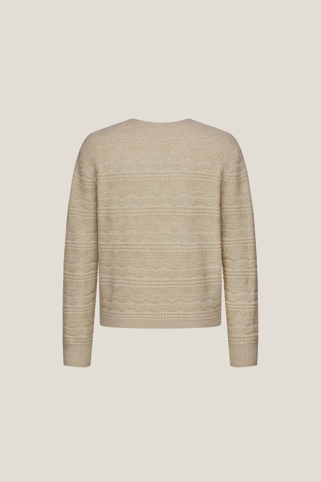 Textured Round Neck Knit Sweater