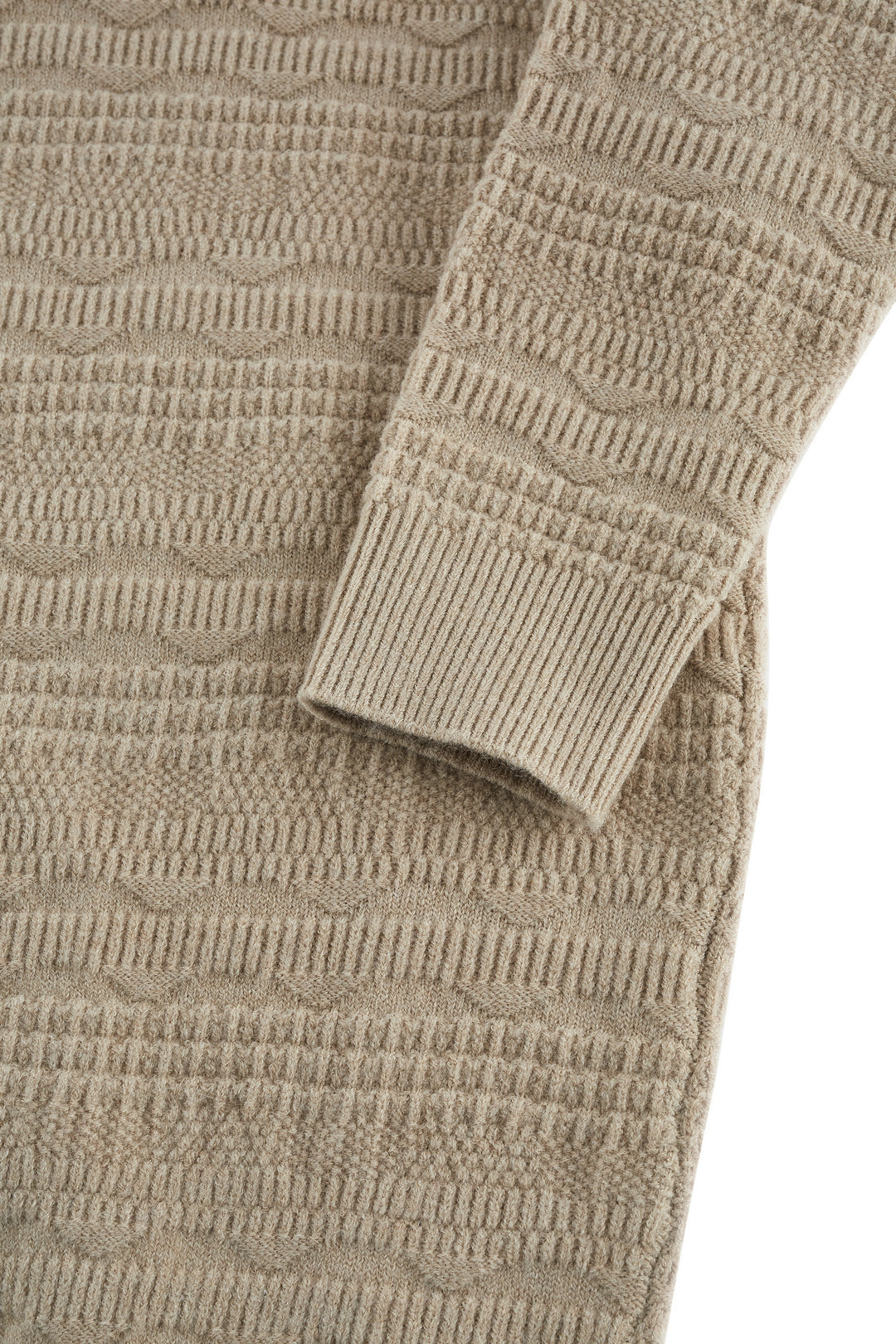 Textured Round Neck Knit Sweater