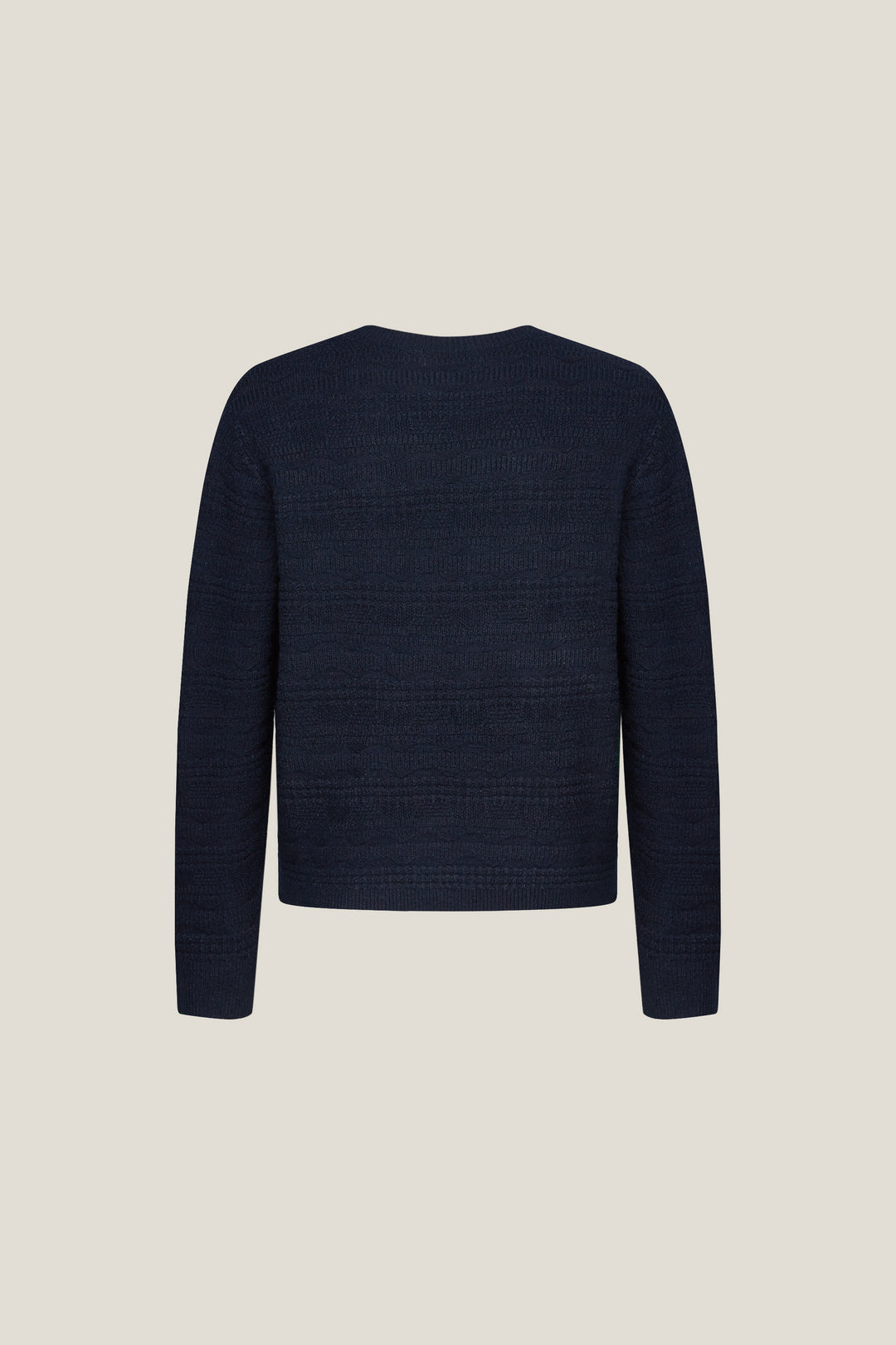 Textured Round Neck Knit Sweater