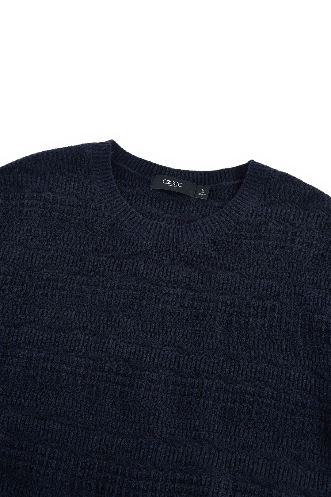 Textured Round Neck Knit Sweater