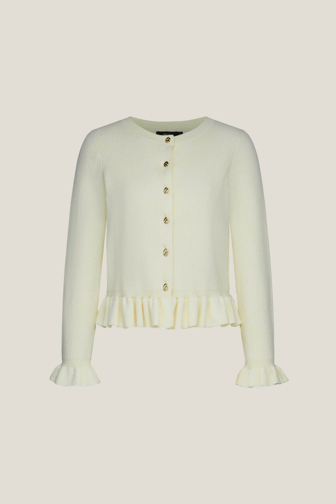 G2000 WOMAN-round-neck-long-sleeve-cardigan-58271351-Yellow