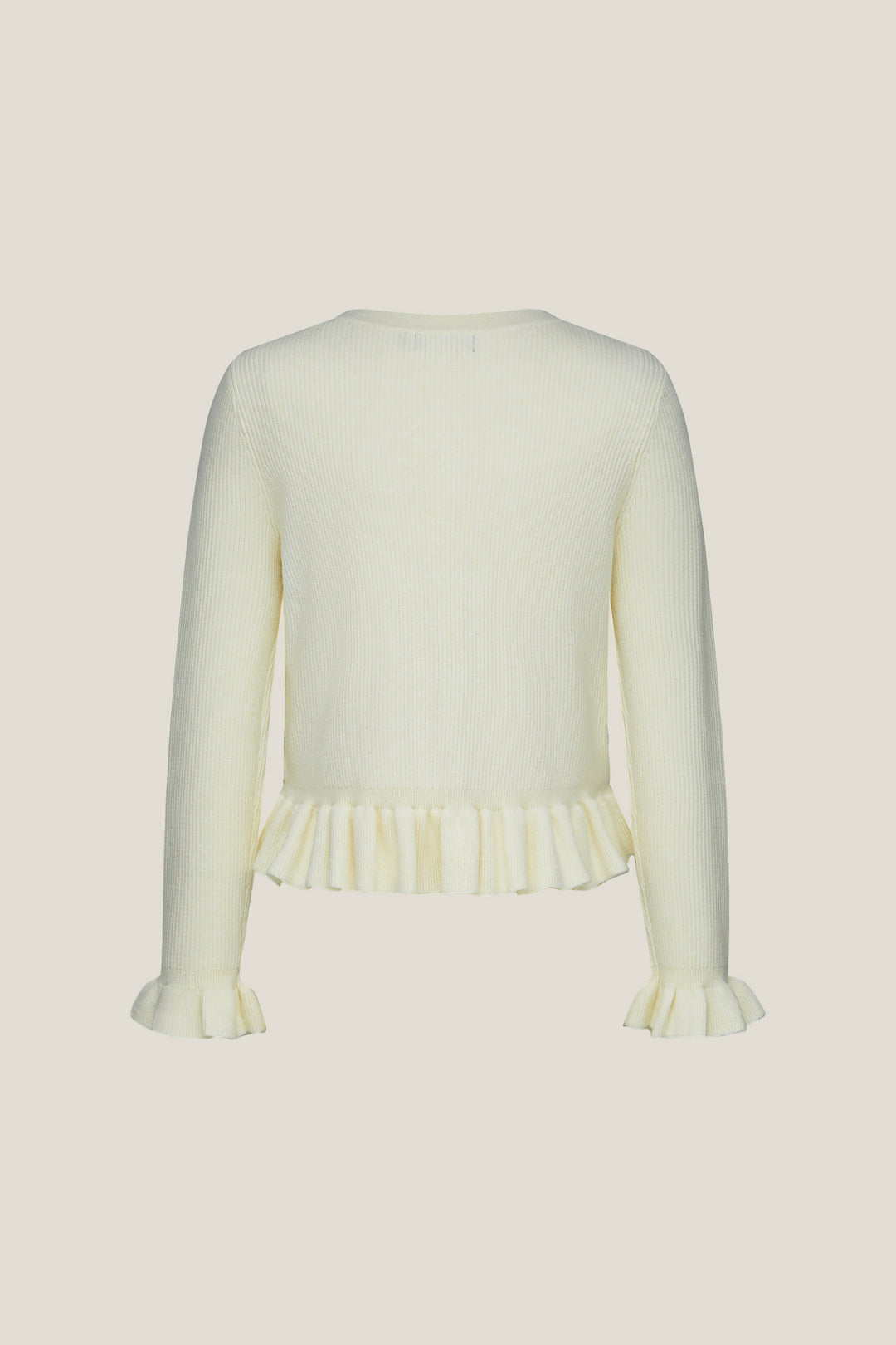 Round Neck Long Sleeve Cardigan