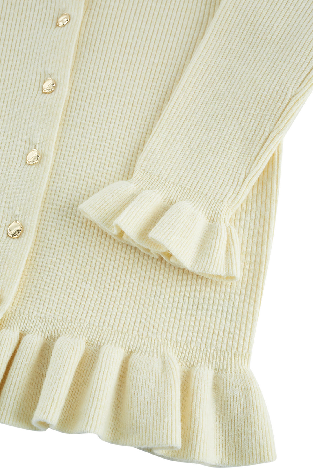 Round Neck Long Sleeve Cardigan