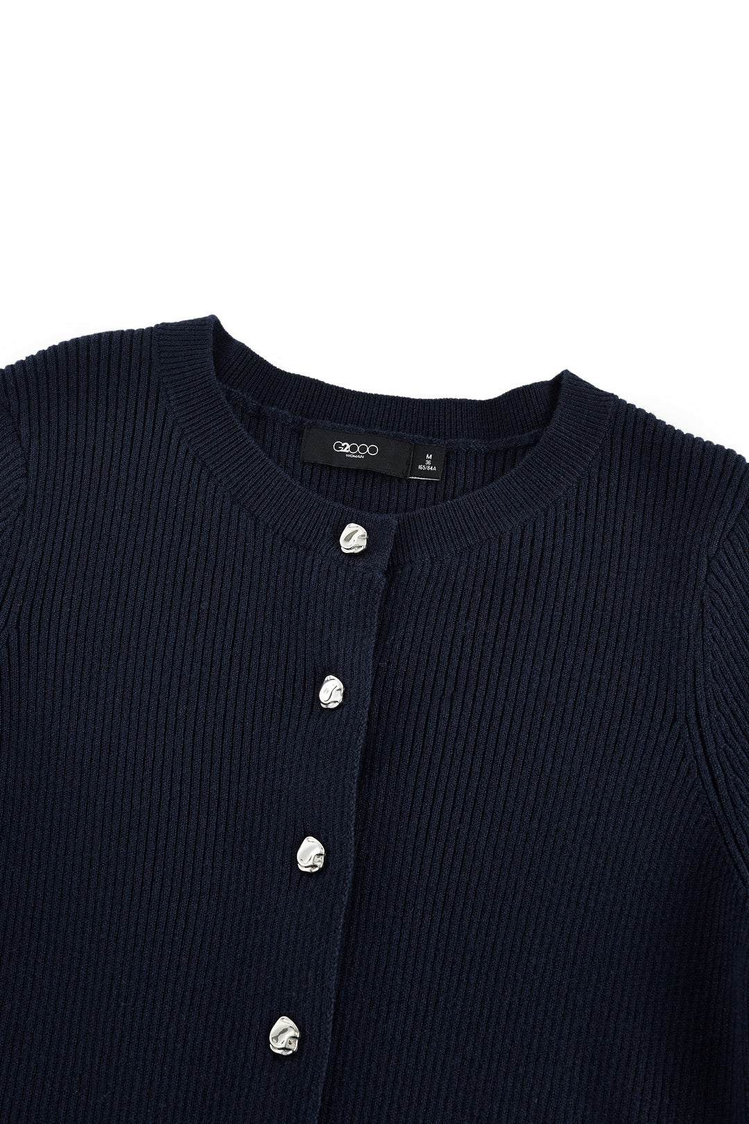 Round Neck Long Sleeve Cardigan