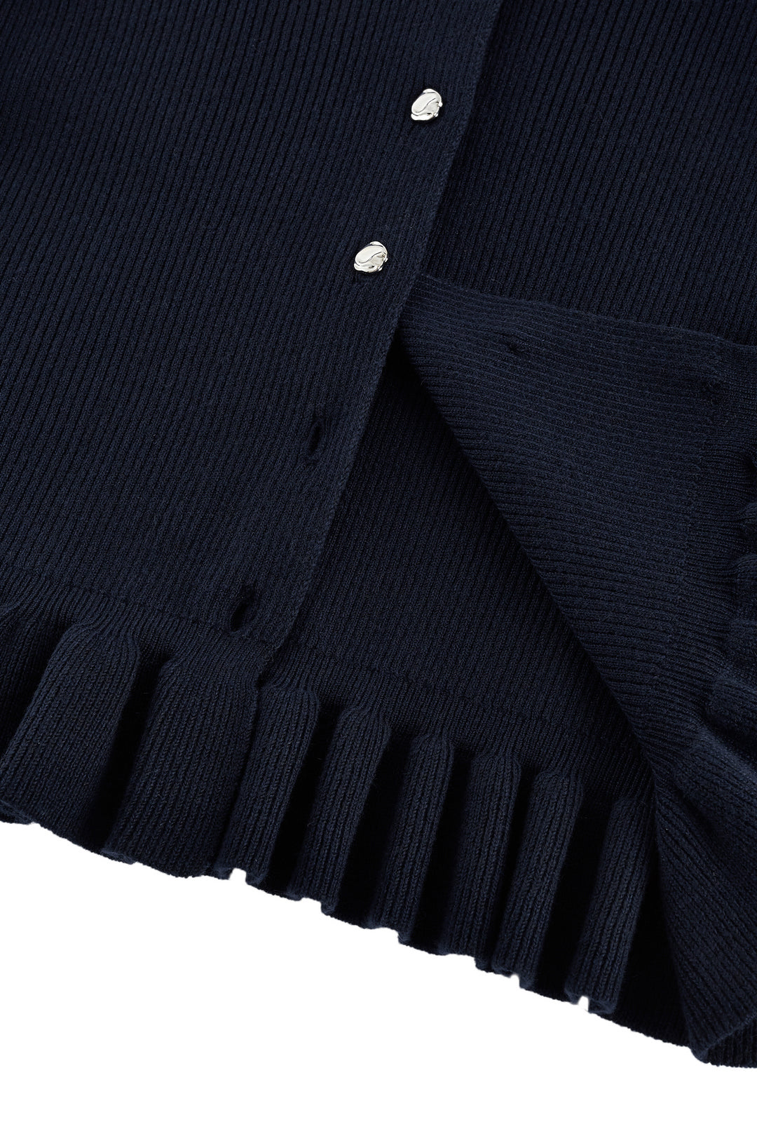 Round Neck Long Sleeve Cardigan