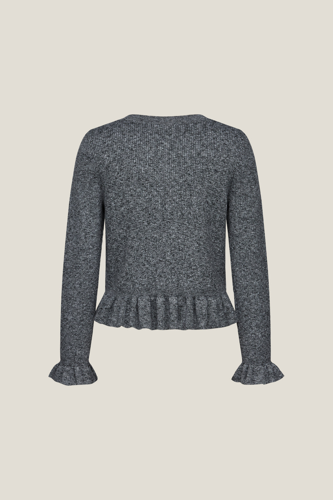 Round Neck Long Sleeve Cardigan