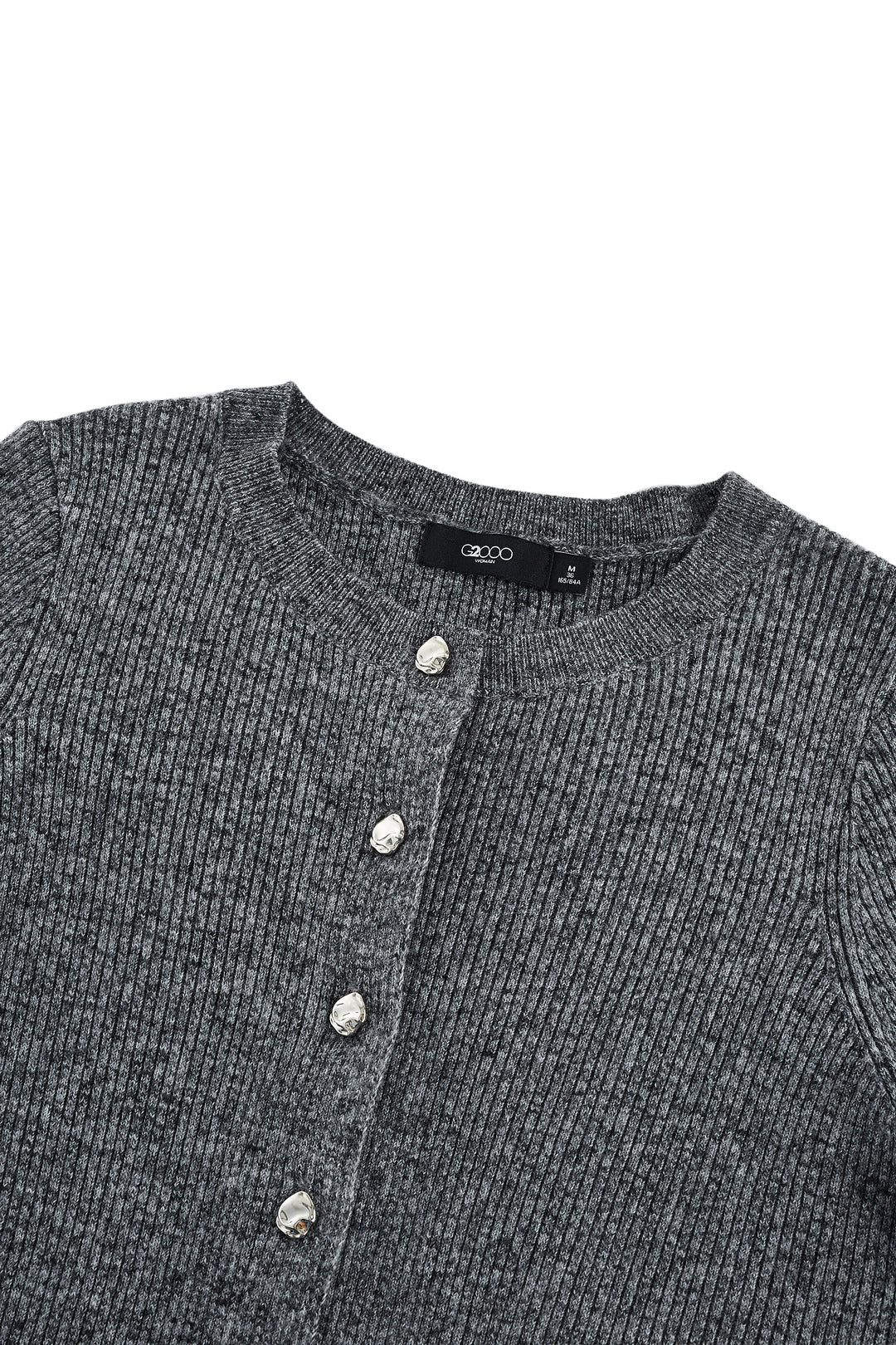 Round Neck Long Sleeve Cardigan