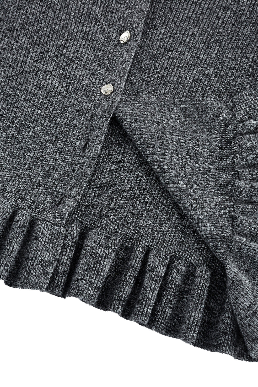 Round Neck Long Sleeve Cardigan