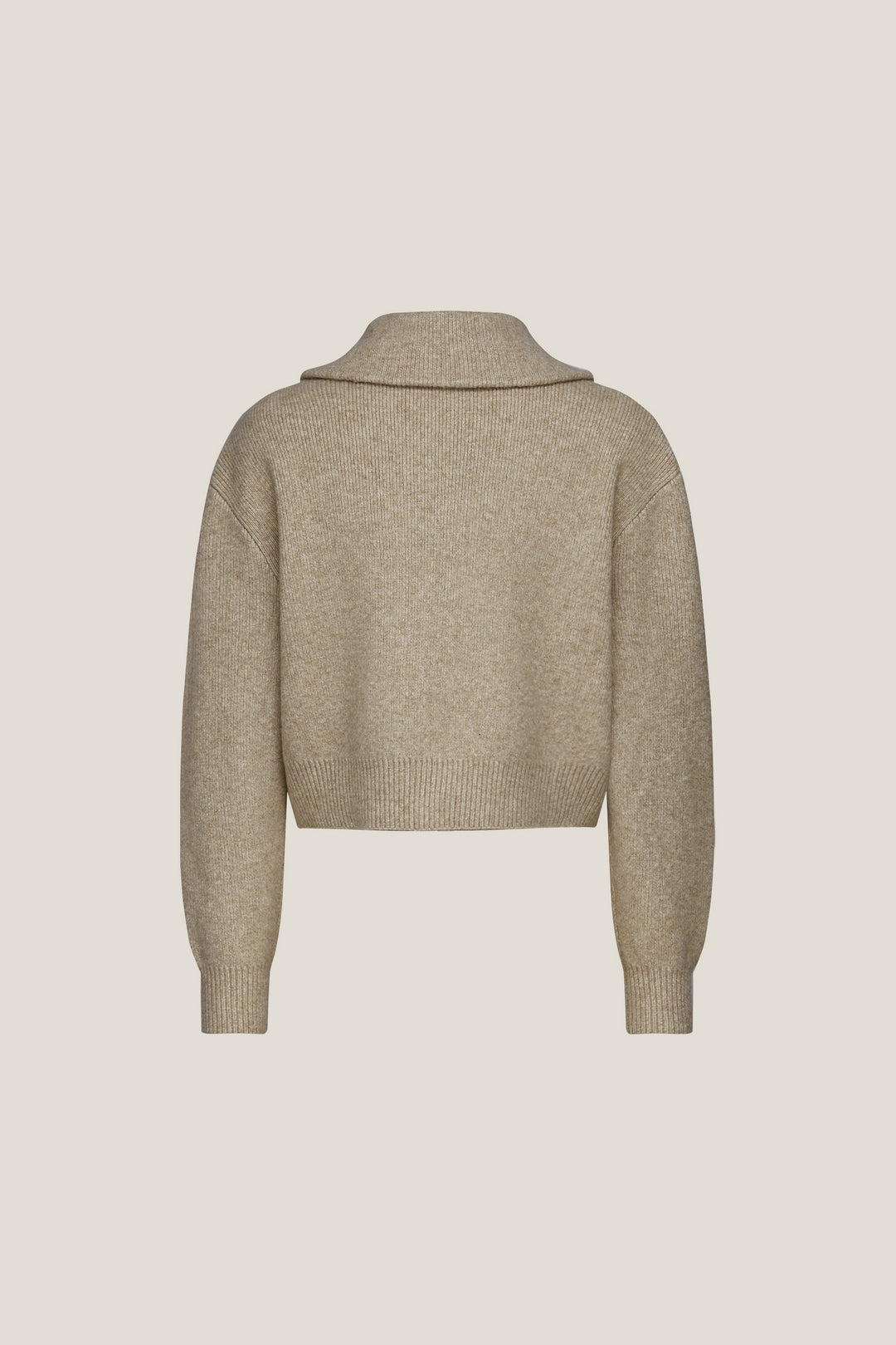 翻領長袖針織外套