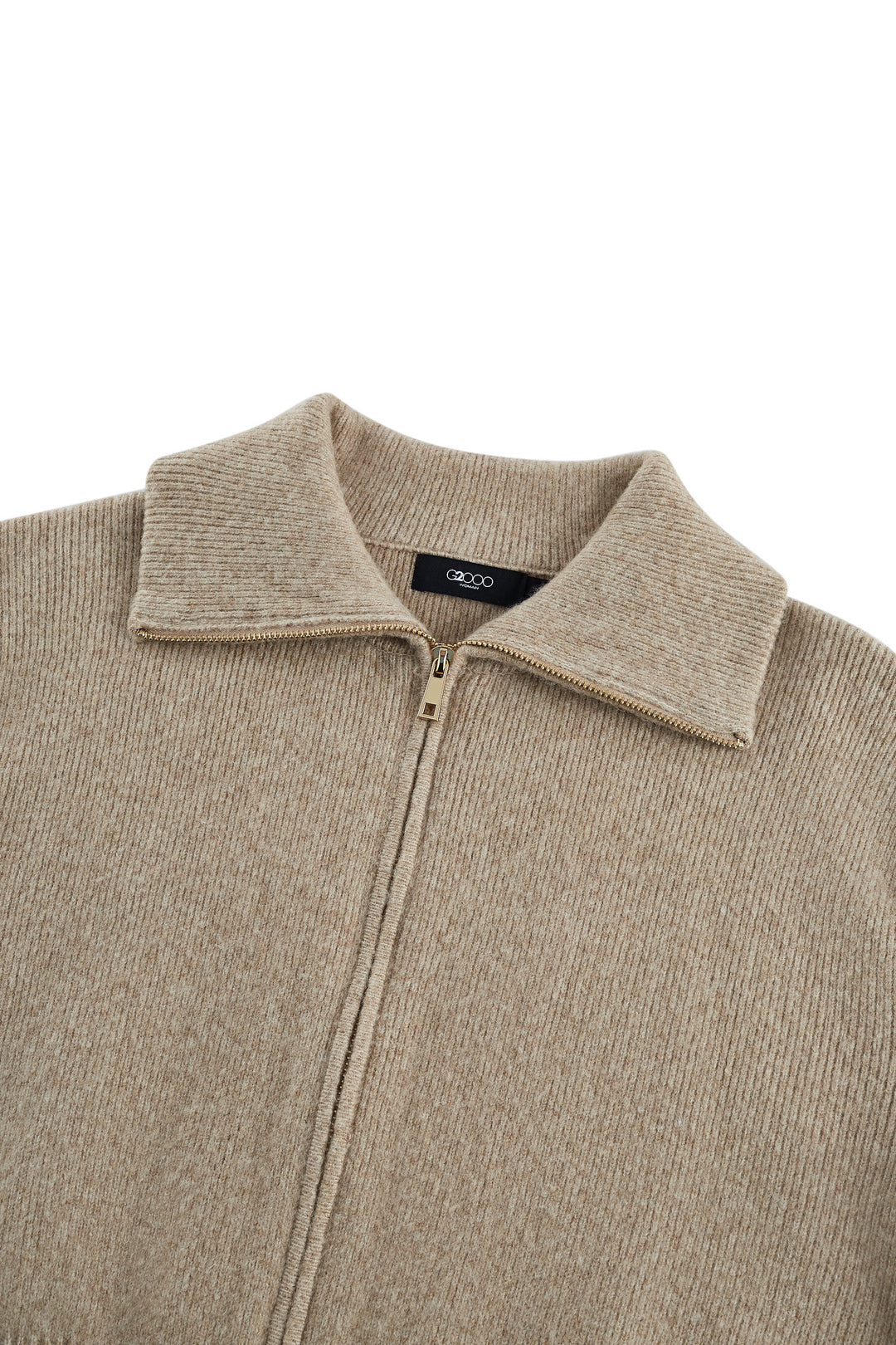 翻領長袖針織外套