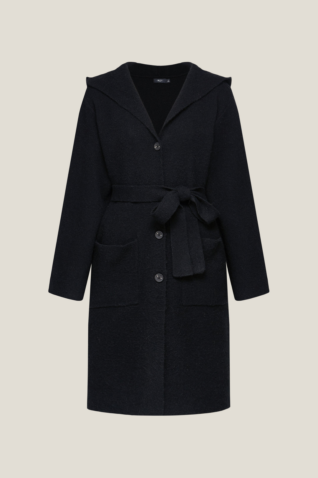 G2000 WOMAN-lapel-collar-long-sleeve-cardigan-58275311-Black