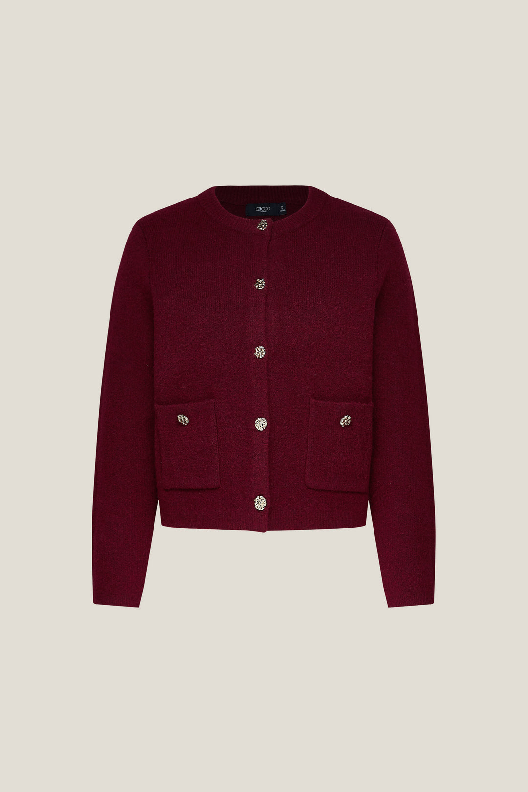 G2000 WOMAN-wool-blend-round-neck-cardigan-58275321-Red