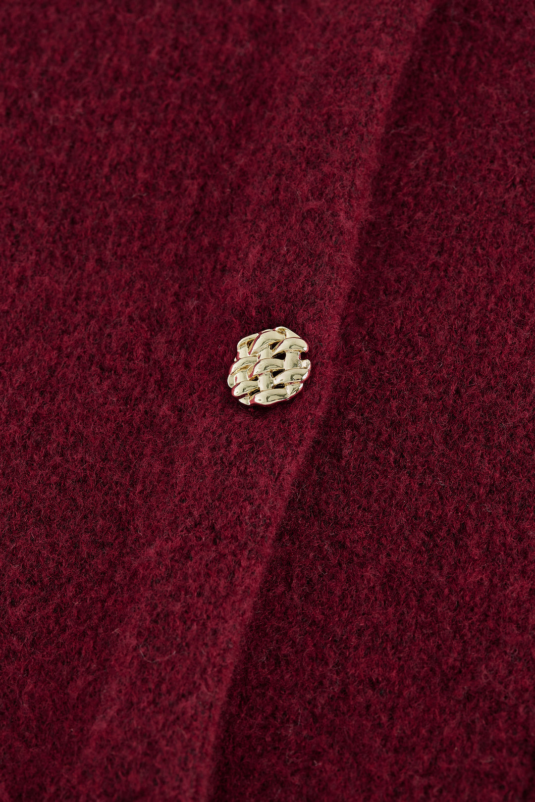 Wool Blend Round Neck Cardigan