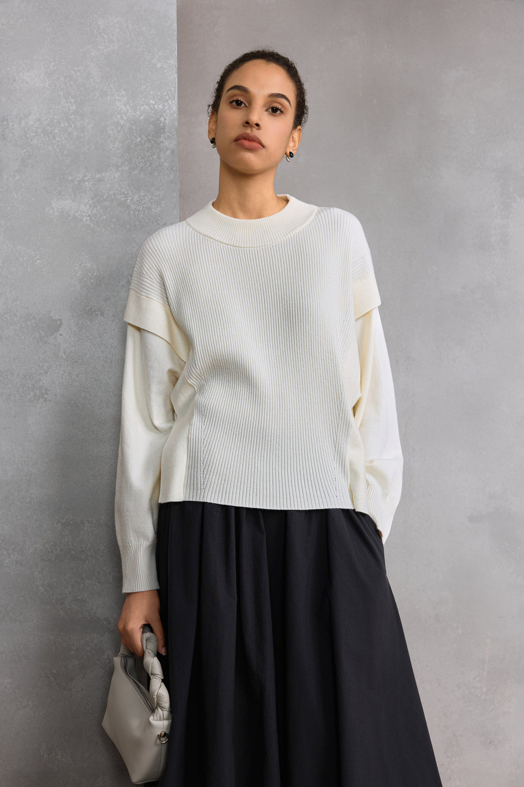 G2000 WOMAN-mock-neck-long-sleeve-knit-sweater-58276018-White