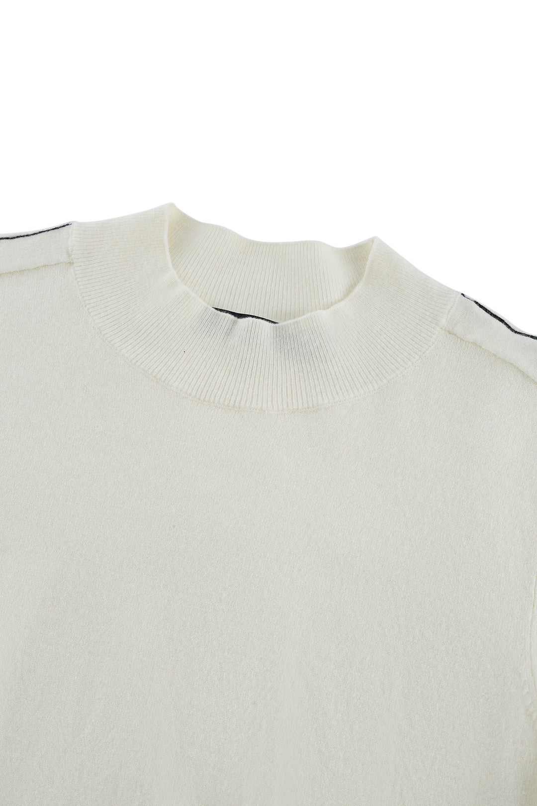 半高領長袖針織毛衣