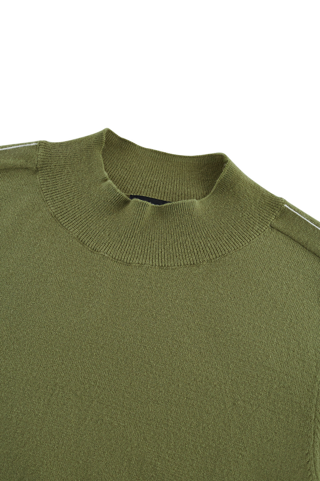 半高領長袖針織毛衣