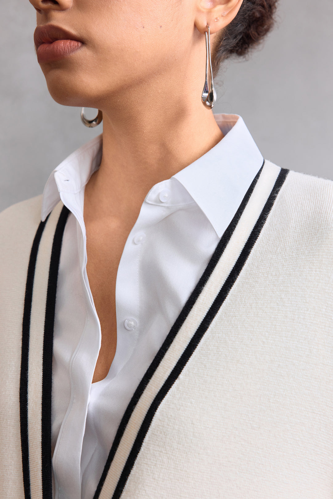 V-Neck Long Sleeve Cardigan