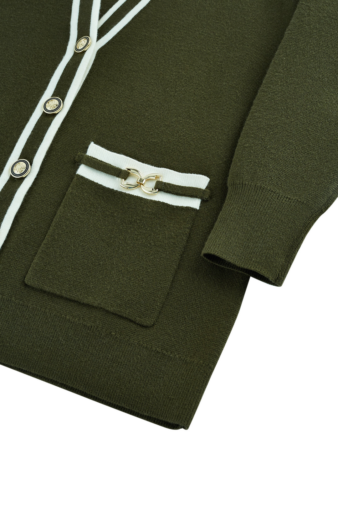 V-Neck Long Sleeve Cardigan