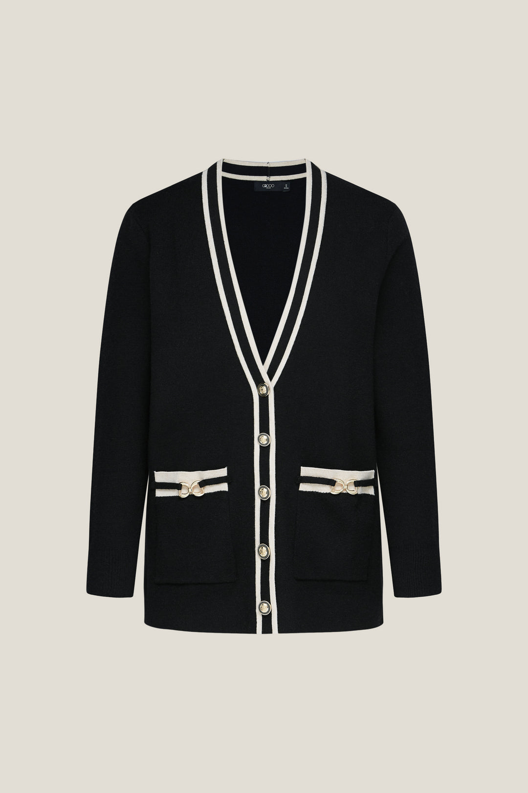 G2000 WOMAN-v-neck-long-sleeve-cardigan-58276341-Black