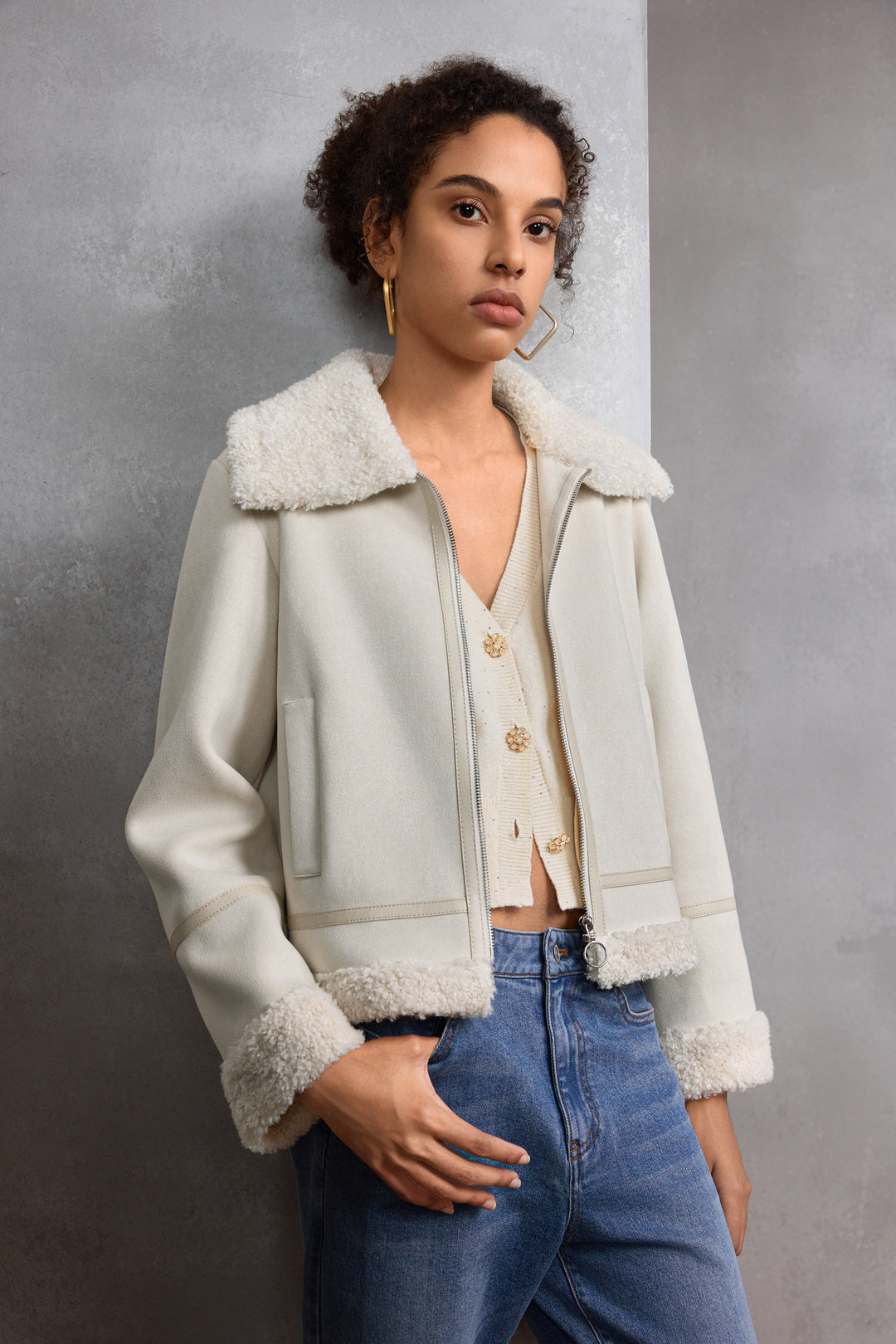 G2000 WOMAN-lapel-collar-long-sleeve-jacket-58281040-Grey