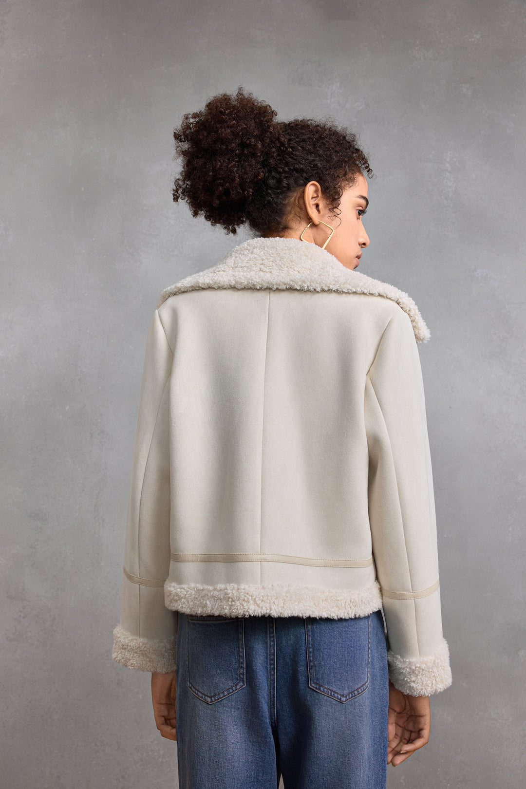 Lapel Collar Long Sleeve Jacket