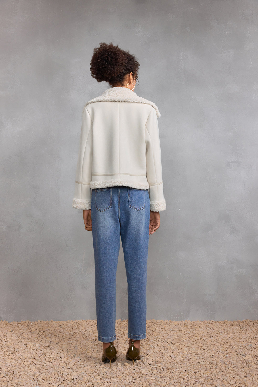 Lapel Collar Long Sleeve Jacket