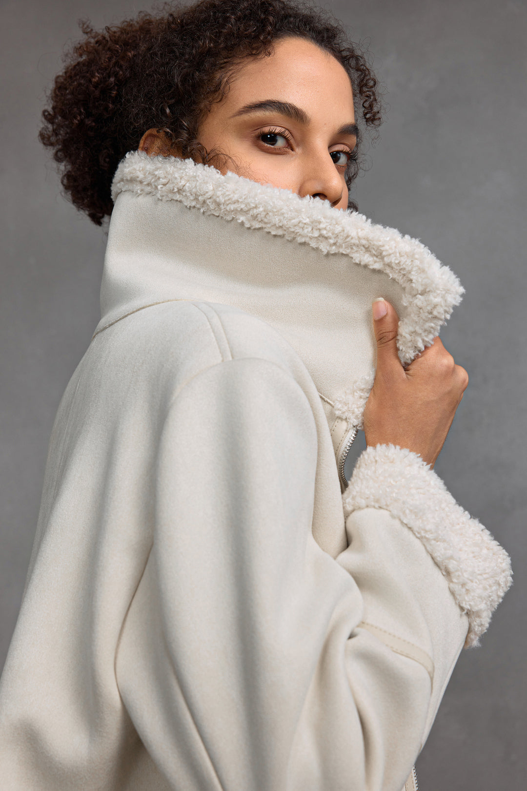 Lapel Collar Long Sleeve Jacket