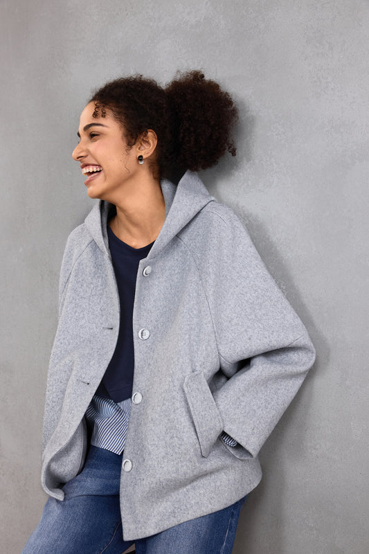 G2000 WOMAN-wool-hooded-jacket-58281100-Grey